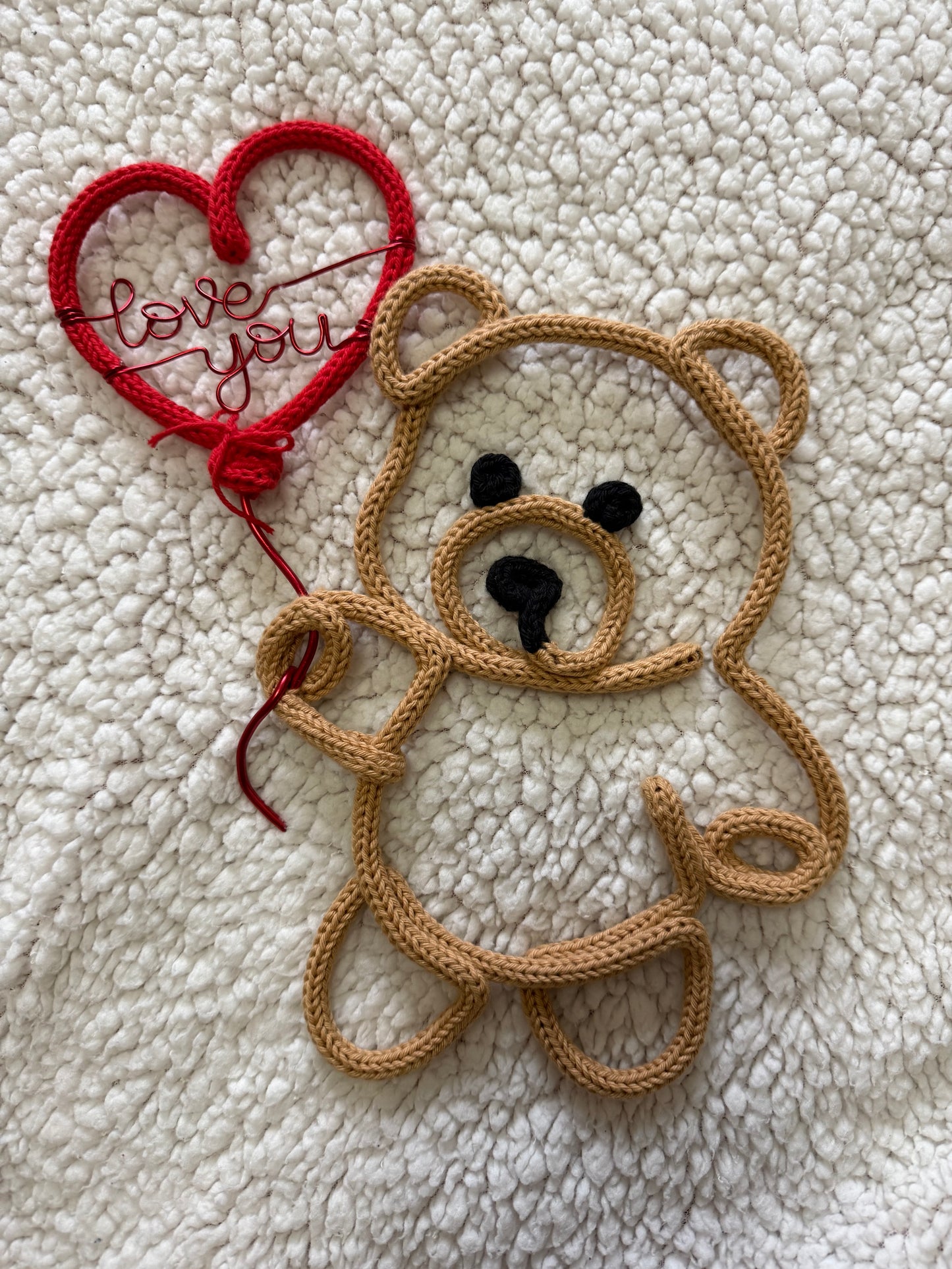 Personalised Teddy Bear with Heart Balloon - Valentine’s Gift