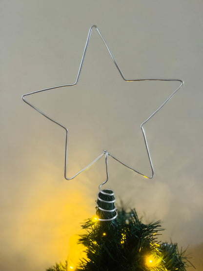 Handmade Wire Star Christmas Tree Topper