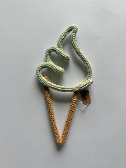 READY TO SHIP Handmade Ice Cream Custom Knitted Wire Art - Summer Theme Kid’s & Nursery Decor