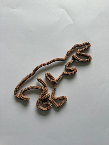 READY TO SHIP Handmade Dinosaur/Knitted Wire Wall Art - Dinosaur Theme Kid’s Decor