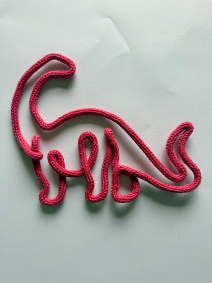 READY TO SHIP Handmade Dinosaur/Knitted Wire Wall Art - Dinosaur Theme Kid’s Decor