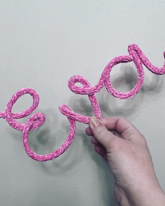 Cloud Letters – Custom Knitted Wire Names