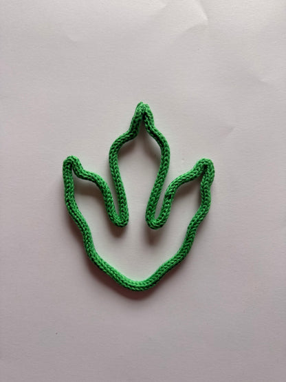 READY TO SHIP Knitted Wire Dinosaur Footprints | Handmade Wall Decor | Nursery & Kids Room Dino Tracks