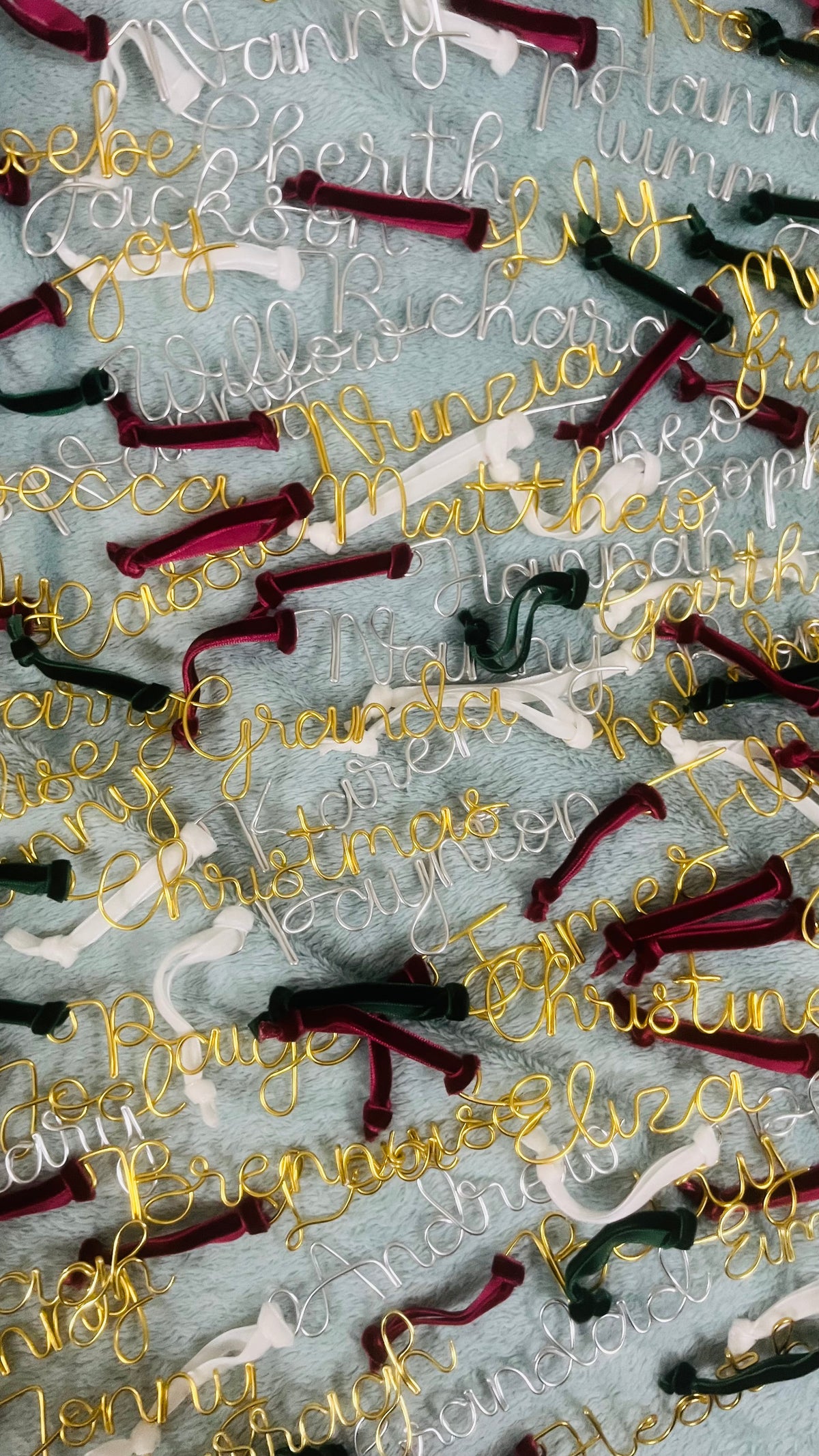 Personalised Name/Word Christmas Hanging Decoration/ Wedding Favour/ Bookmark