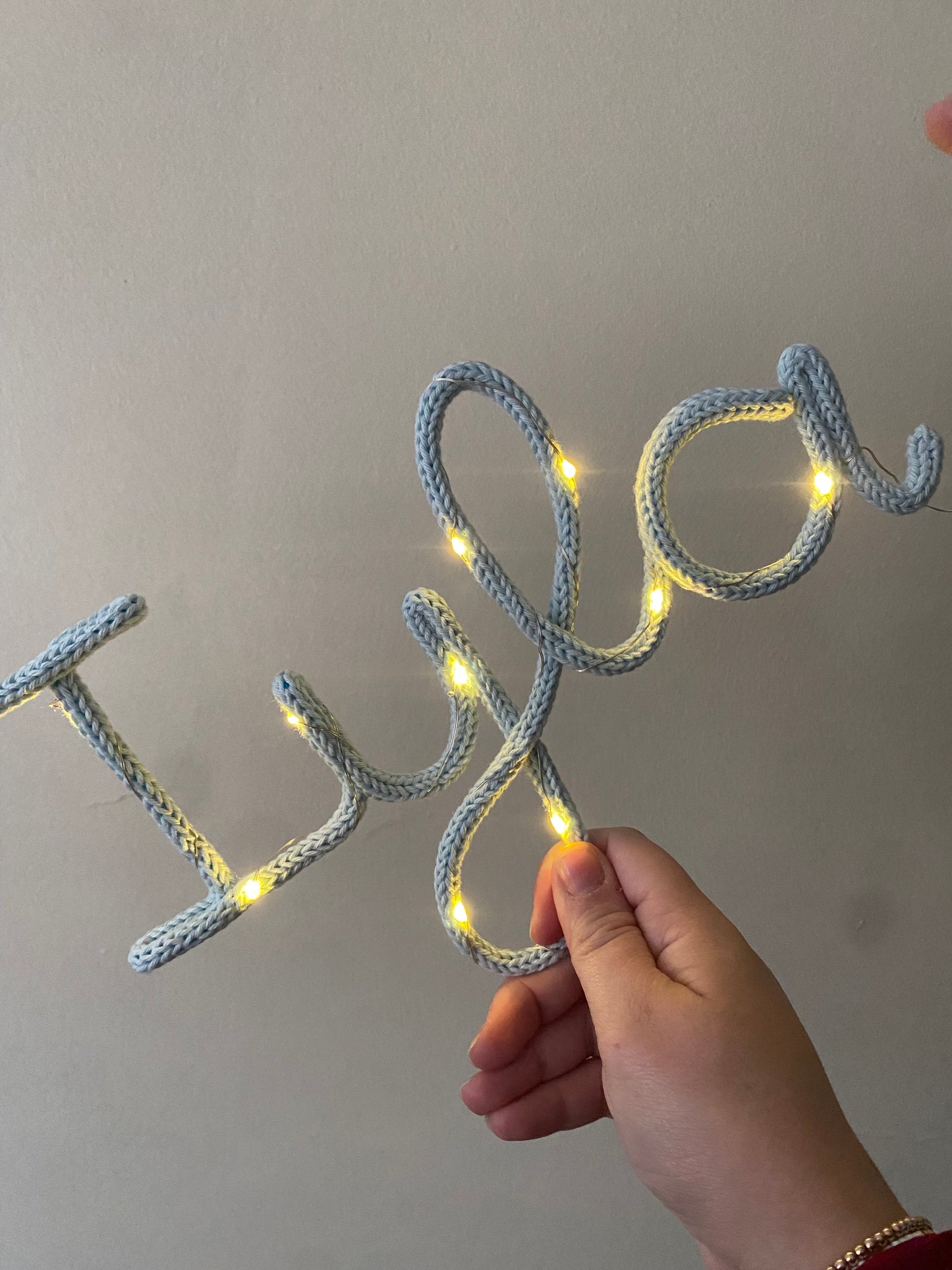 Twinkle Add-On: Fairy Lights for Your Knitted Wire Wall Art