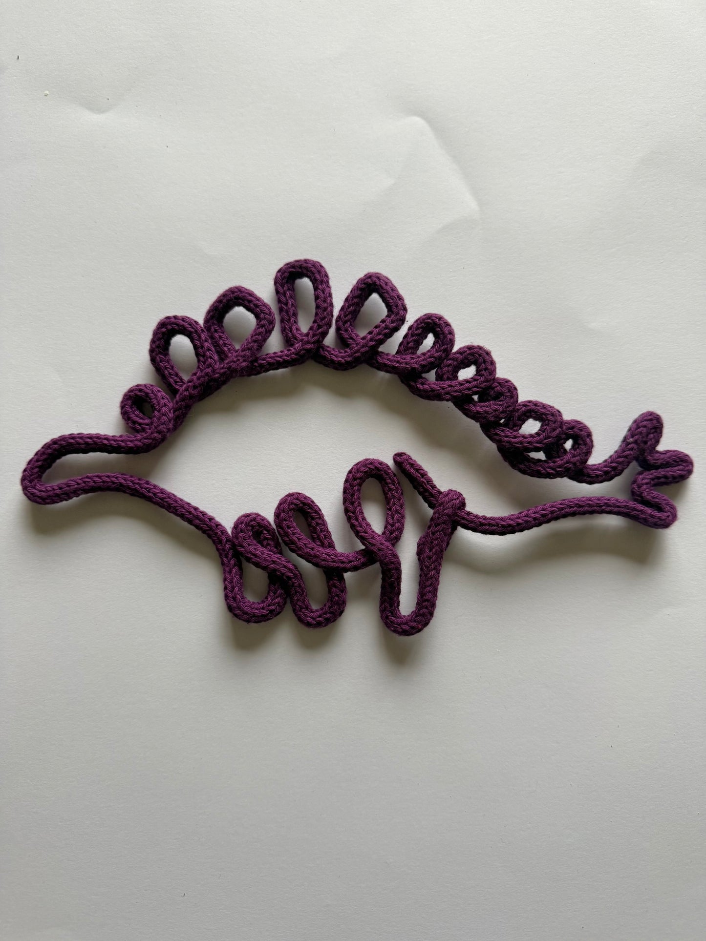 READY TO SHIP Handmade Dinosaur/Knitted Wire Wall Art - Dinosaur Theme Kid’s Decor
