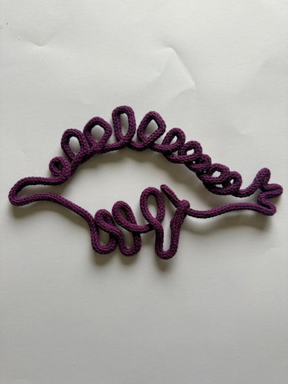 READY TO SHIP Handmade Dinosaur/Knitted Wire Wall Art - Dinosaur Theme Kid’s Decor