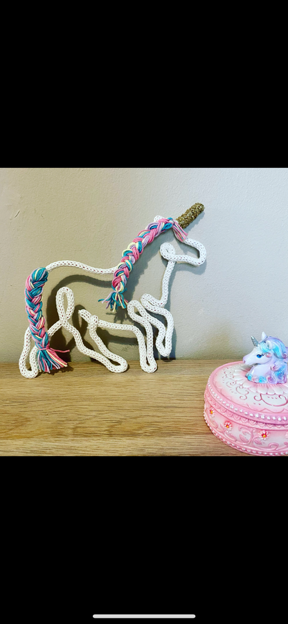 Handmade Unicorn Knitted Wire Decor for Nursery & Kid’s Rooms