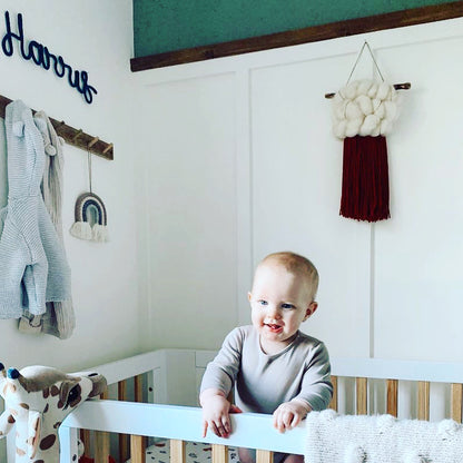 Personalised Knitted Wire Name Sign – Custom Wire Words for Nursery or Home Decor
