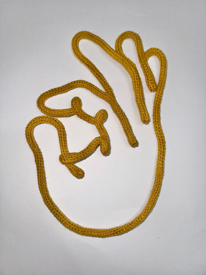 Handmade Wire-Knit O.K. Hand Gesture Wall Art