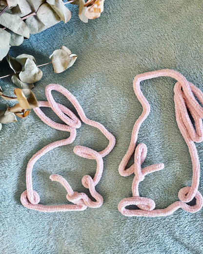 READY TO SHIP Fluffy Bunny – Handmade Chenille Wire Bunny Decoration
