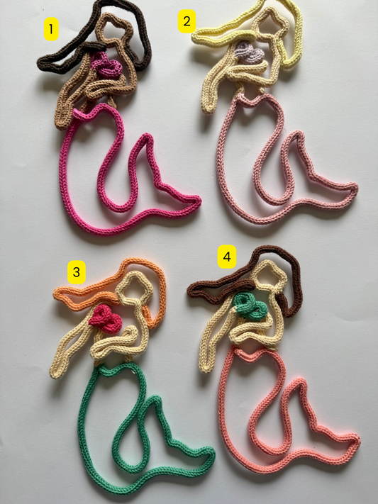 READY TO SHIP Mermaid Knitted Wire Wall Art