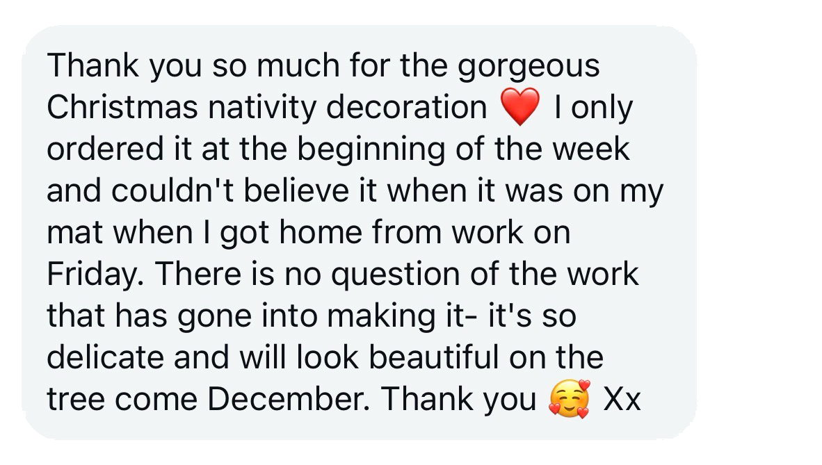 Mini hanging Nativity  - Handmade Christmas Hanging Decoration