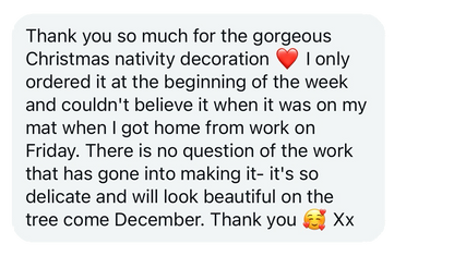 Mini hanging Nativity  - Handmade Christmas Hanging Decoration